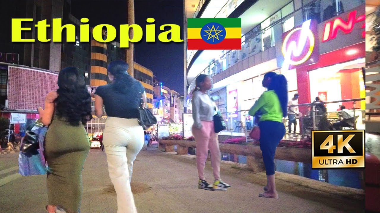 Wow! Explore The Beauty Of Addis Ababa At Night  Addis Ababa Walking Tour(#389) , 🇪🇹 Ethiopia [4K]