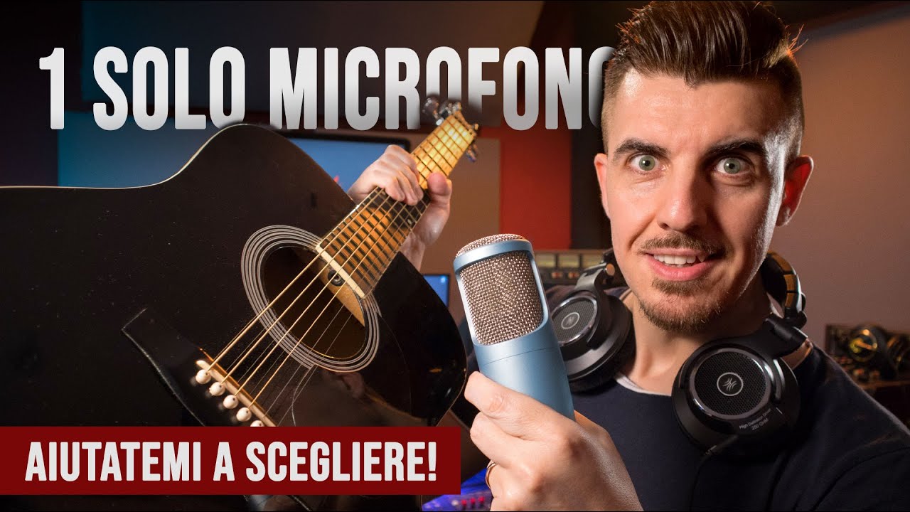 Registrare la CHITARRA ACUSTICA con 1 solo MICROFONO in Home Studio (4 modi diversi)