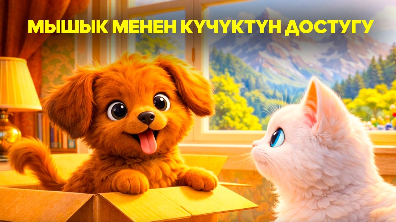 Мышык менен күчүктүн достугу // БӨБӨК СЕНИН ЖОМОГУҢ
