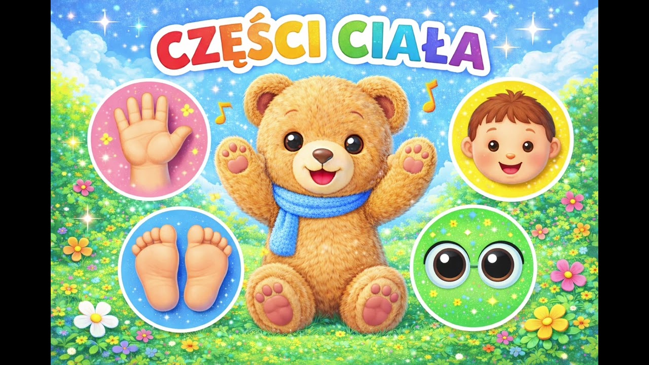 Części Ciała 🖐️👣👀 | Rączki, Nóżki i Główka 🎵 Piosenka dla dzieci