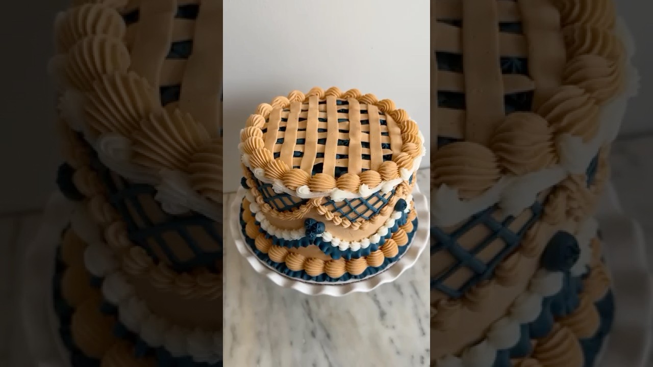 LOVE the pie cake trend #cake #buttercream #bakerylife #cakedecoration #shorts #cakeideas #bakery