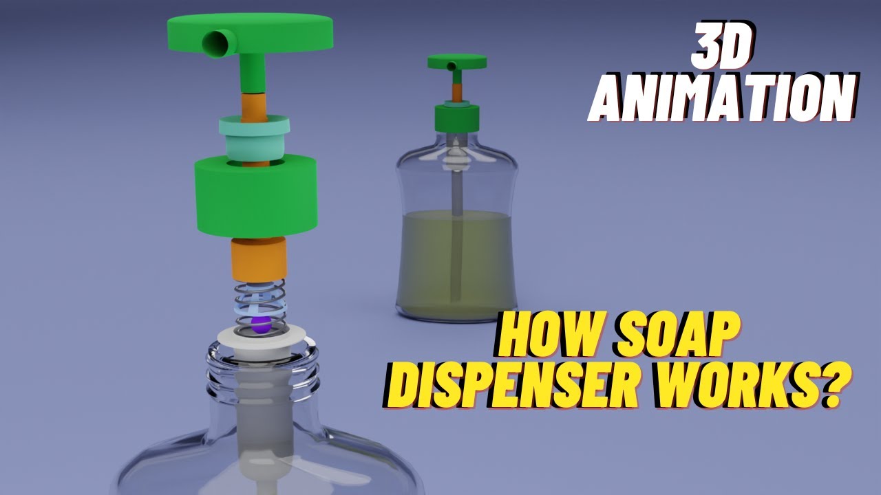 How Soap Dispenser Works? | Liquid Dispenser working | Handwash Pump | 3D Animation