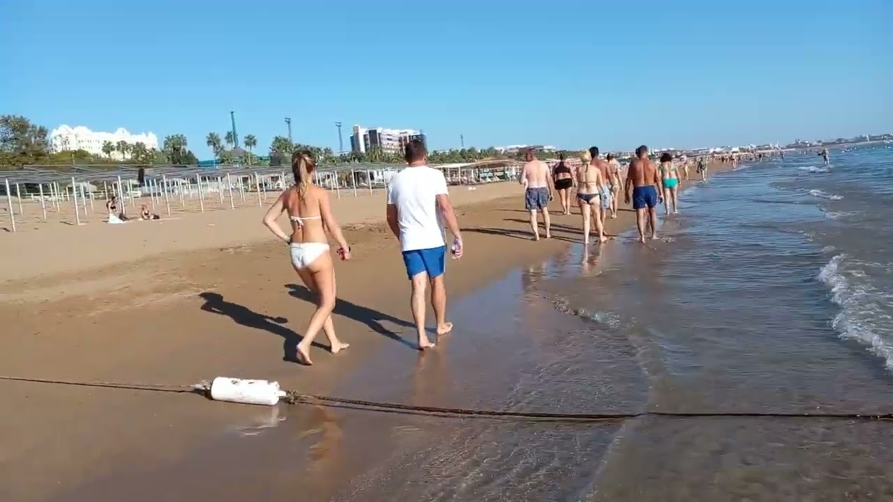пляж отеля CLUB SIDELYA HV2 в Турции               the beach of the CLUB SIDELYA HV2 hotel in Turkey