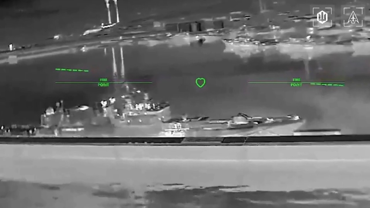 Ukraine Attacks Admiral Grigorovich Frigate At Novorossiysk Port, Syvash Oil Platform and Be-12