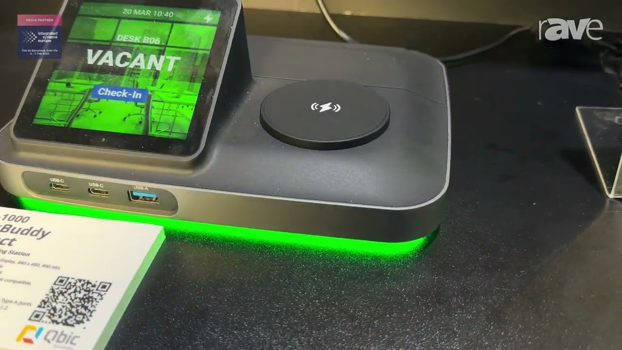 ISE 2025: Qbic Technology Intros TDD-1000 BookBuddy Connect, a Desk Booking Docking Station