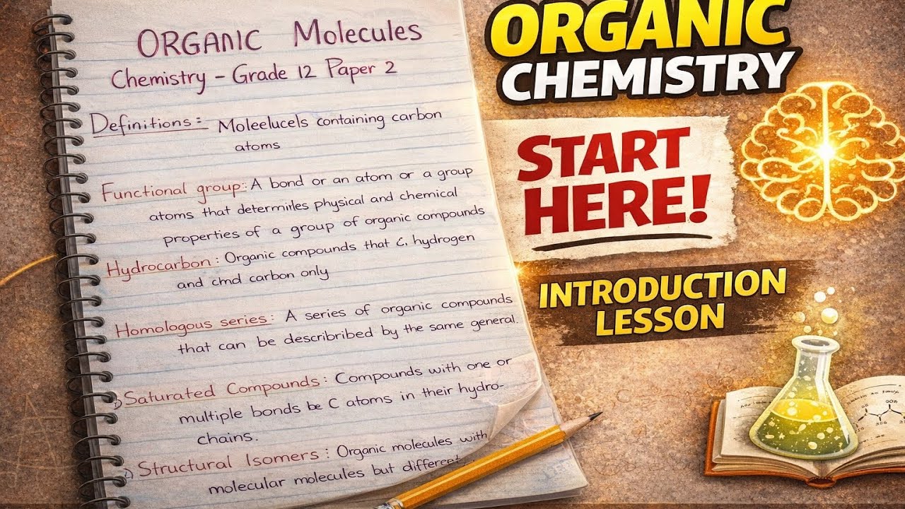 Organic Chemistry from ZERO → Grade 12 Ready!