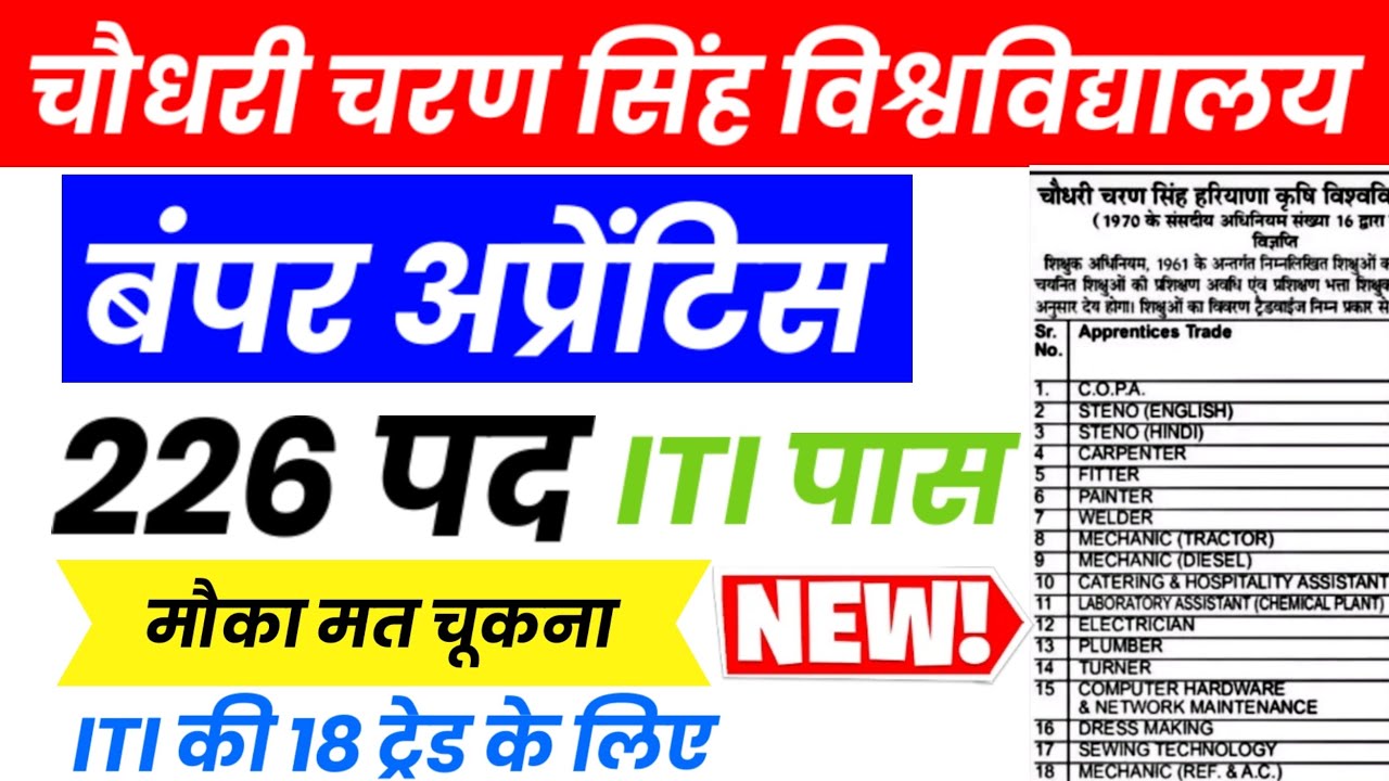 ITI new vacancy 2022 | ITI latest vacancy 2022 | ITI Apprentice vacancy | ITI apprenticeship vacancy