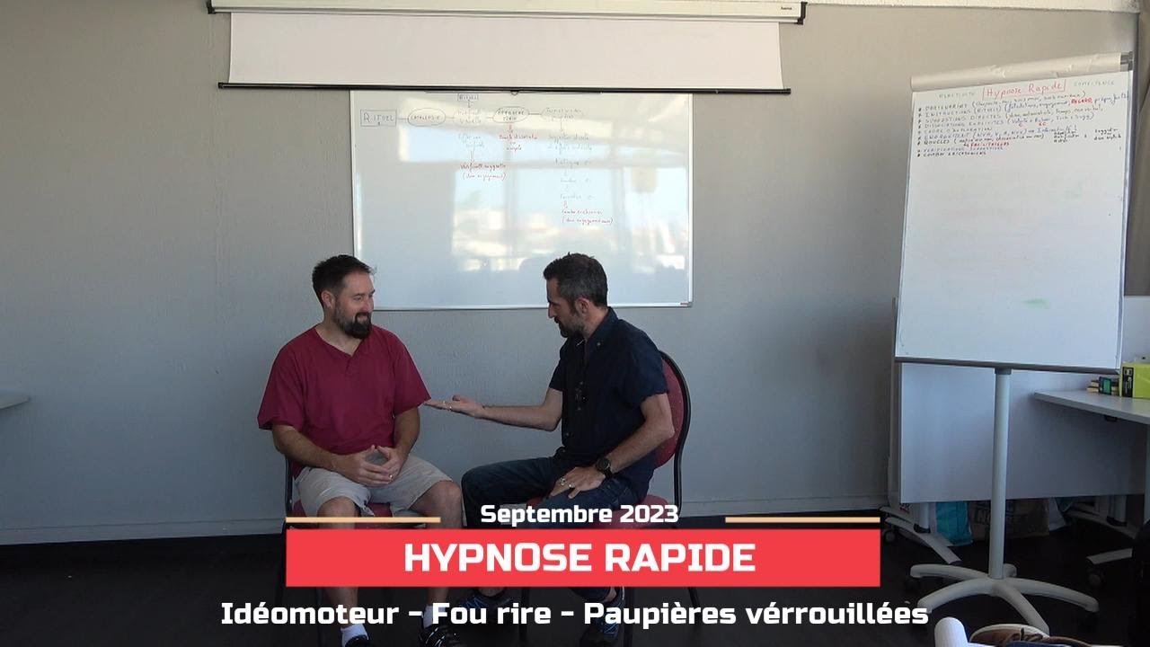 Induction hypnotique. Idéomoteur. Fou rire et paupières verrouillées