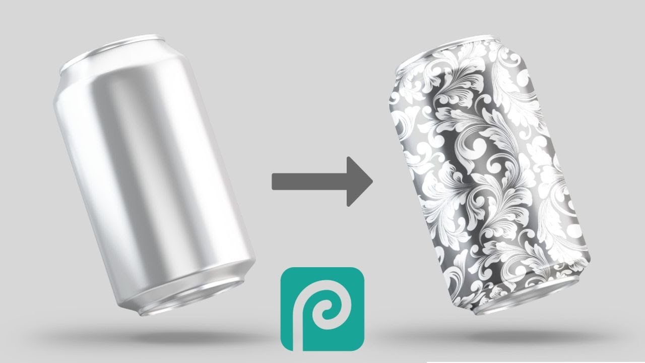 Create a can mockup in Photopea
