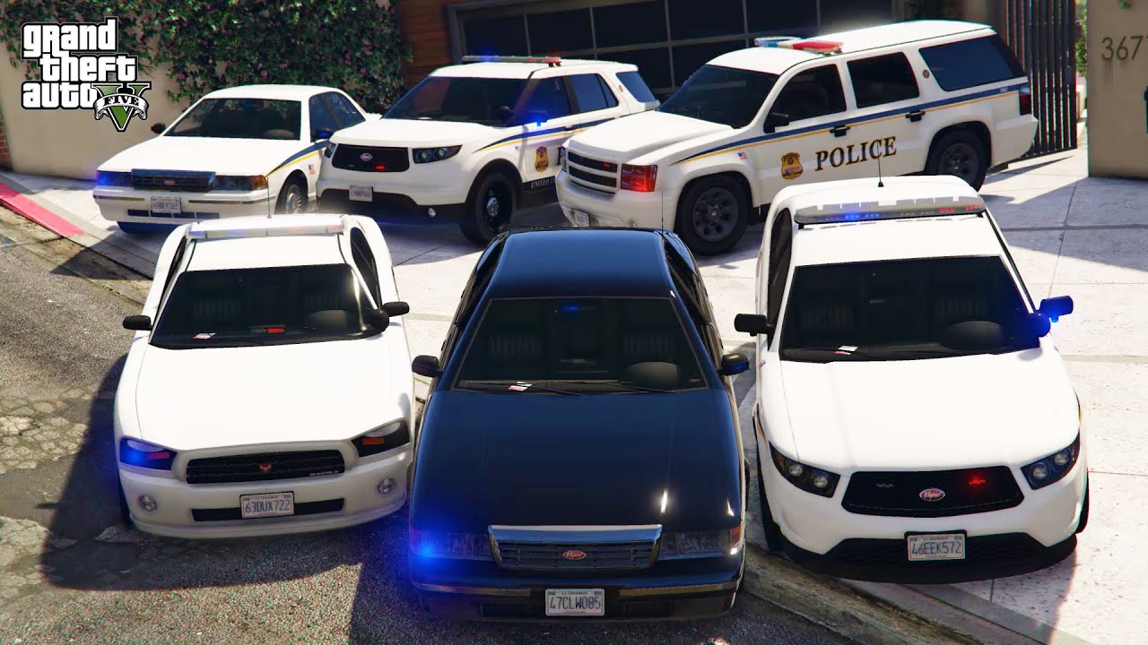 GTA 5 - Stealing United States Secret Service Vehicles with Franklin! [CIA] | (Real Life Cars) #158