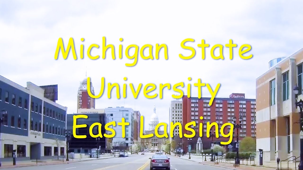 East Lansing  Michigan 4K- Driving  Michigan State University (MSU)