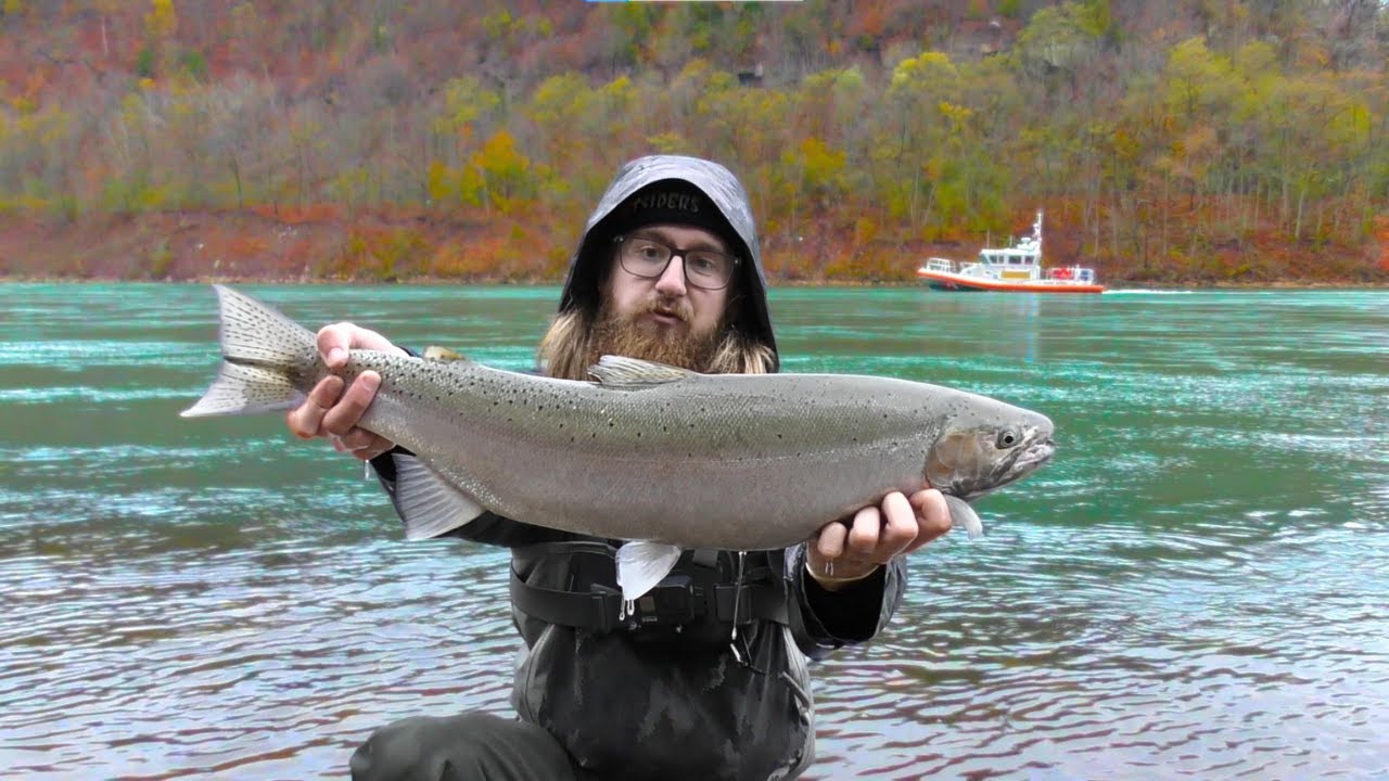SHORE fishing the NIAGARA RIVER for STEELHEAD