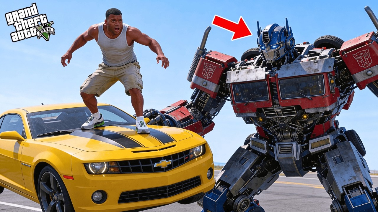 GTA 5: Franklin and Chop Finds Optimus Prime and Tries to Attack In Gta 5
