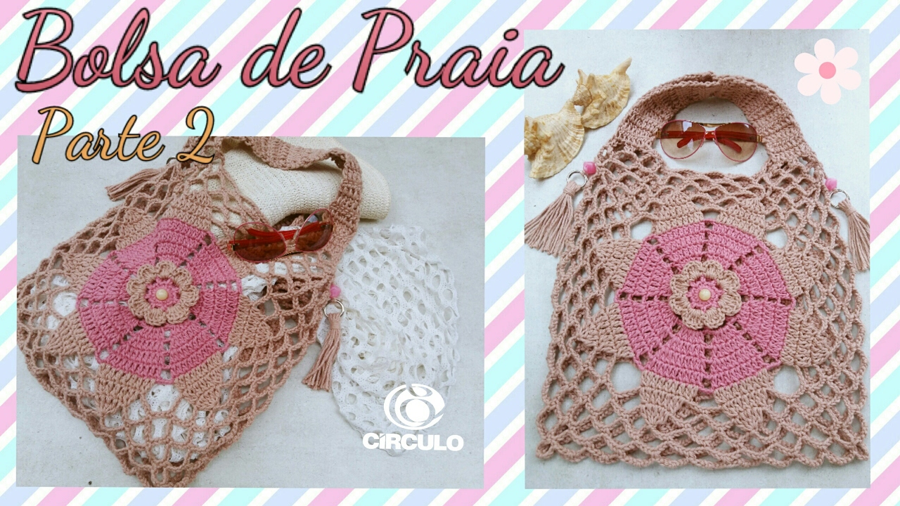 💕Bolsa de Praia em Crochê 👜 2/2 . Por Vanessa Marcondes
