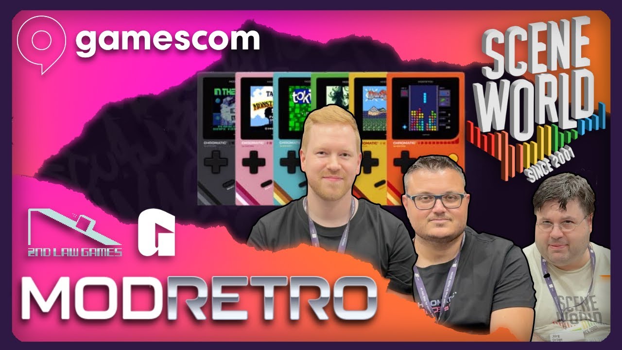 Scene World@Gamescom2025:Interviewing Konstantinos Apostolakis+Martin Gauer@ModRetro(Chromatic)