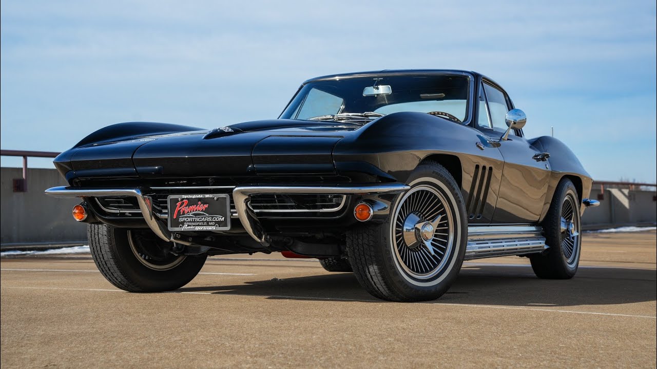 1965 Corvette Stingray start up walk around Tuxedo Black!