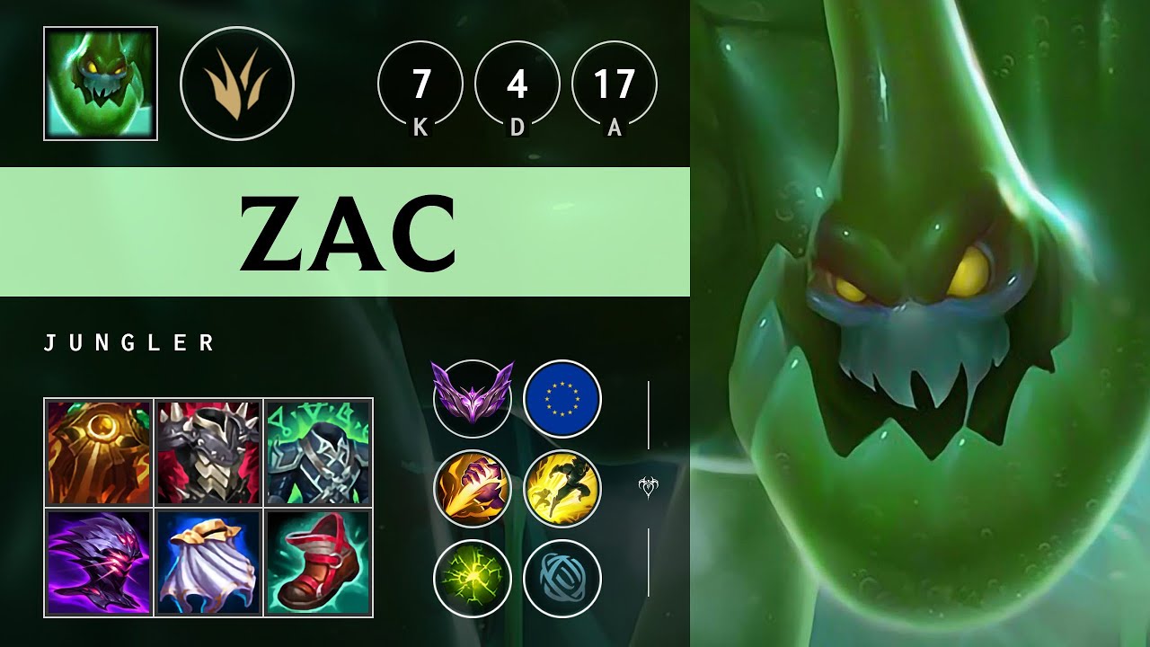Zac Jungle vs Rek'Sai: Unstoppable - EUW Master Patch 14.19