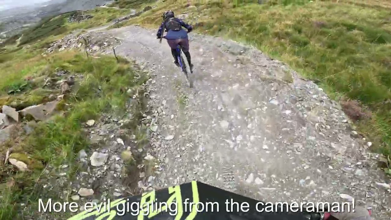 Slowly down the Meehhh Line (Red) and Shafft (Blue) at Antur Stiniog
