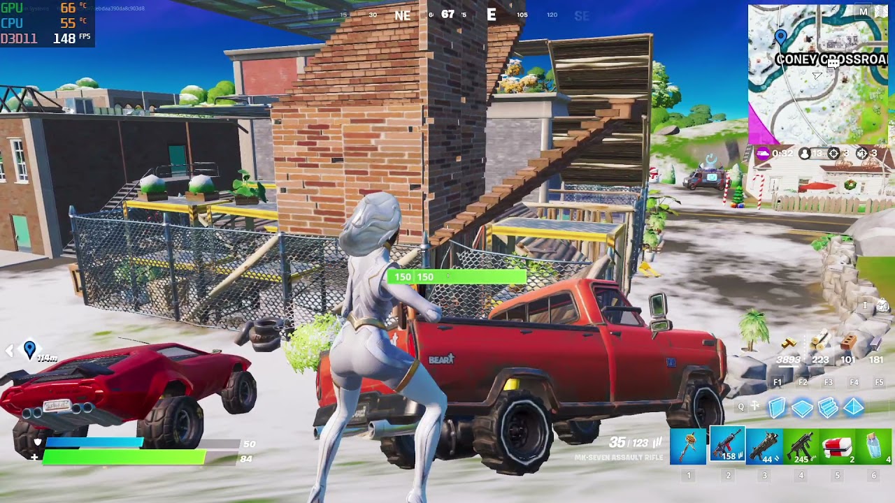 Fortnite on i9 9900K with 64Gigs ram and GTX 1050 Ti