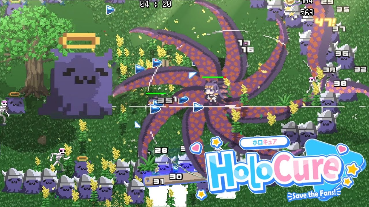 HoloCure Save the Fans! - Ina Stage Mode Gameplay / Hololive Fangame Ninomae Ina'nis Takodachi ホロキュア