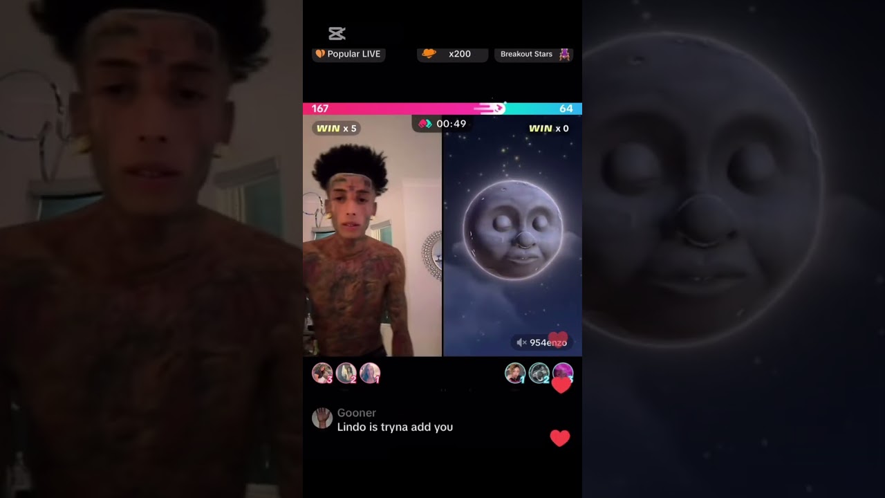 Flyy of The Island Boys TikTok live video Wednesday with Lindo, Enzo and Nio new 