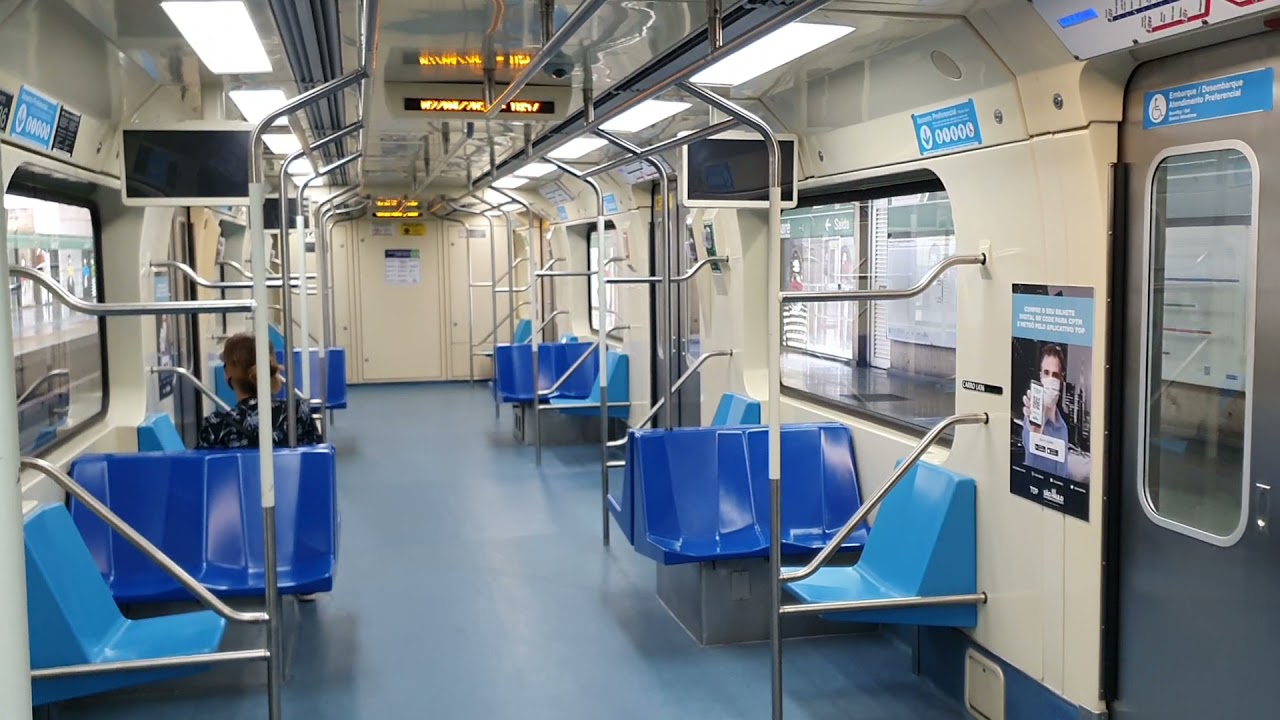 Metr&ocirc; SP, linha 2 Verde - de Cl&iacute;nicas a Vila Madalena no trem L43