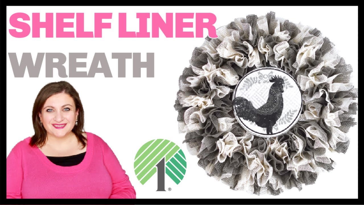 HOW TO MAKE A SHELF LINER WREATH | DOLLAR TREE ROOSTER WREATH ALL SEASON SHELF LINER WREATH TUTORIAL
