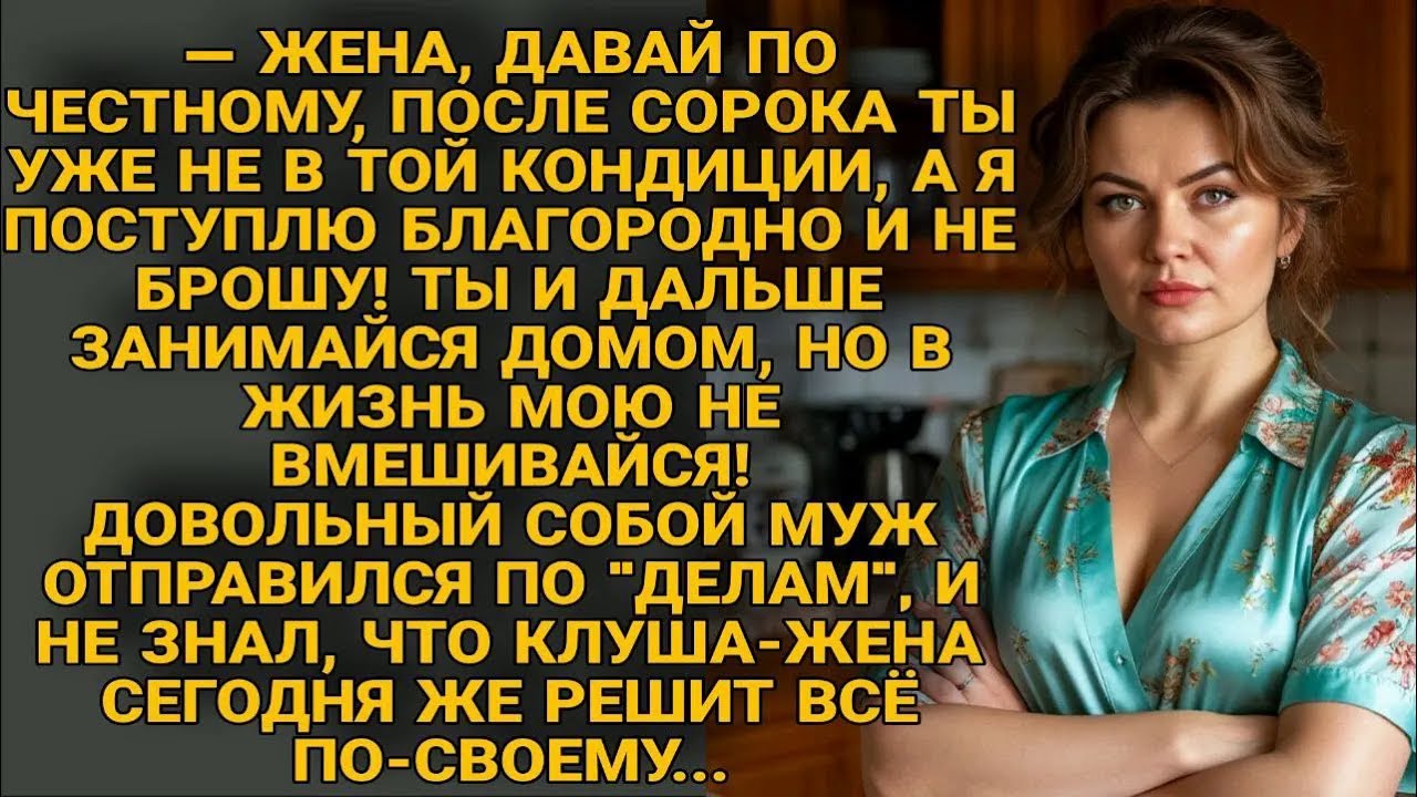 Муж списал жену «по возрасту»  Но она устроила финал, который он не забудет никогда