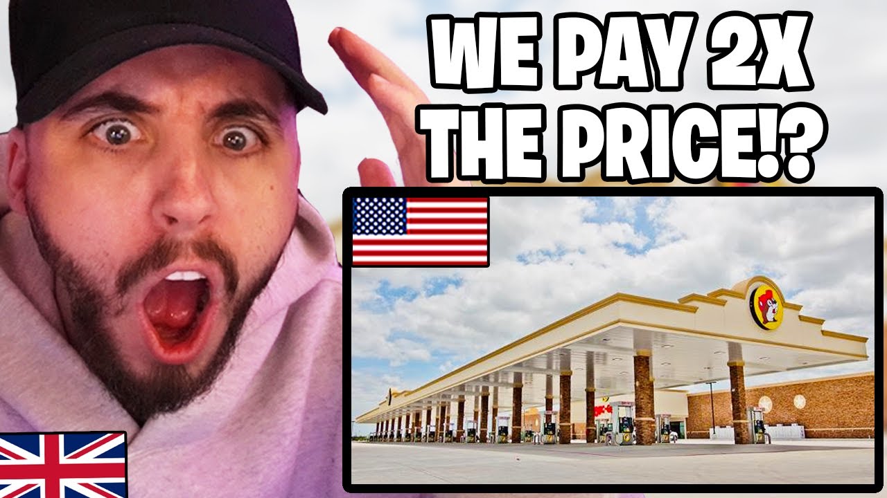 Brit Reacts to UK vs US Gas Stations Are VERY Different!