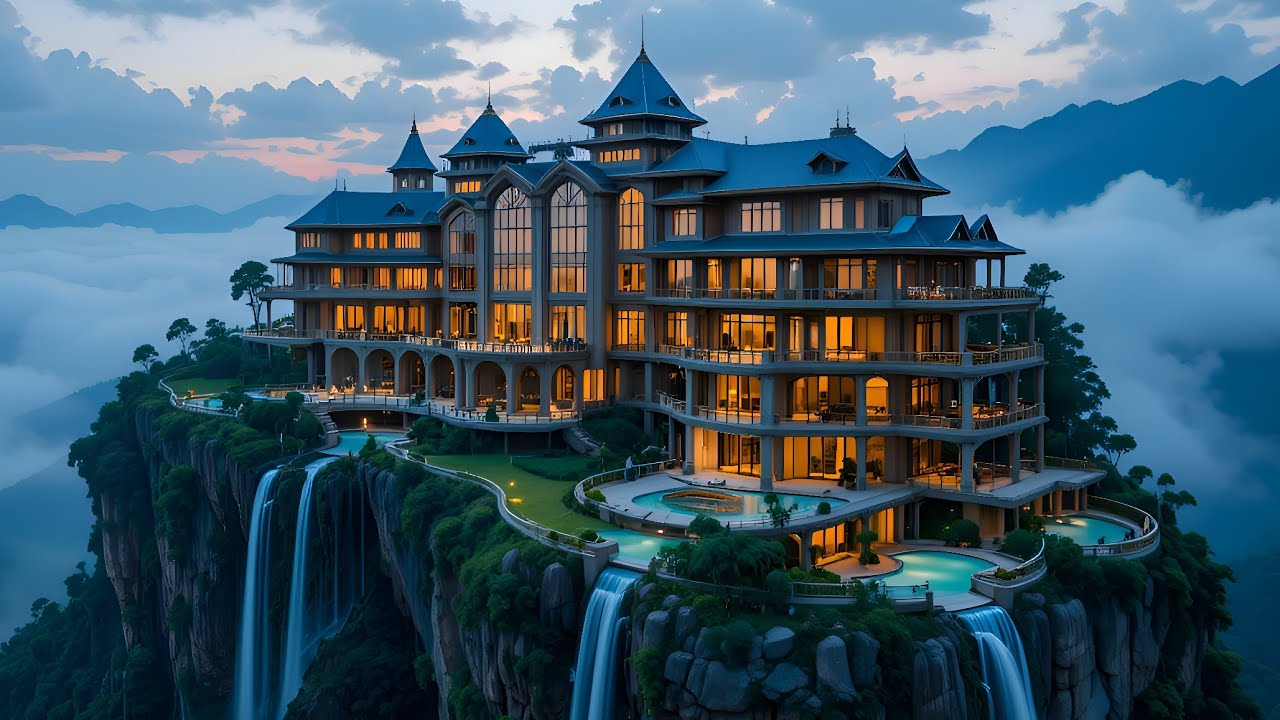 💫Inside a Magical Cliffside Palace in the Clouds | Fantasy Dream Home Tour