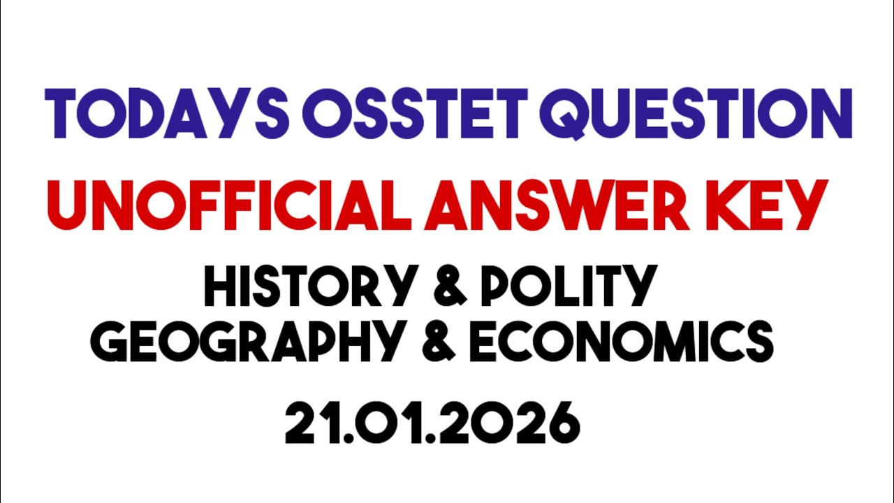 OSSTET ANSWER KEY