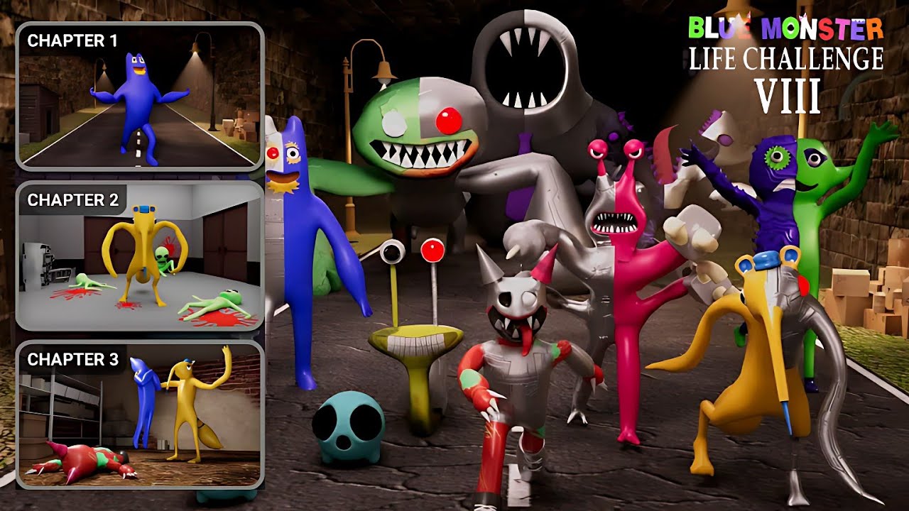 Speedrun All Chapter | Blue Monster Life Challenge 8 Full Gameplay