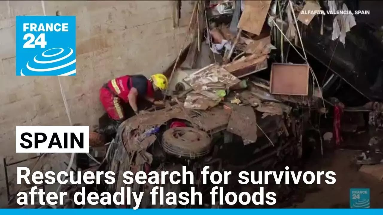 Rescuers search for survivors after deadly flash floods &bull; FRANCE 24 English