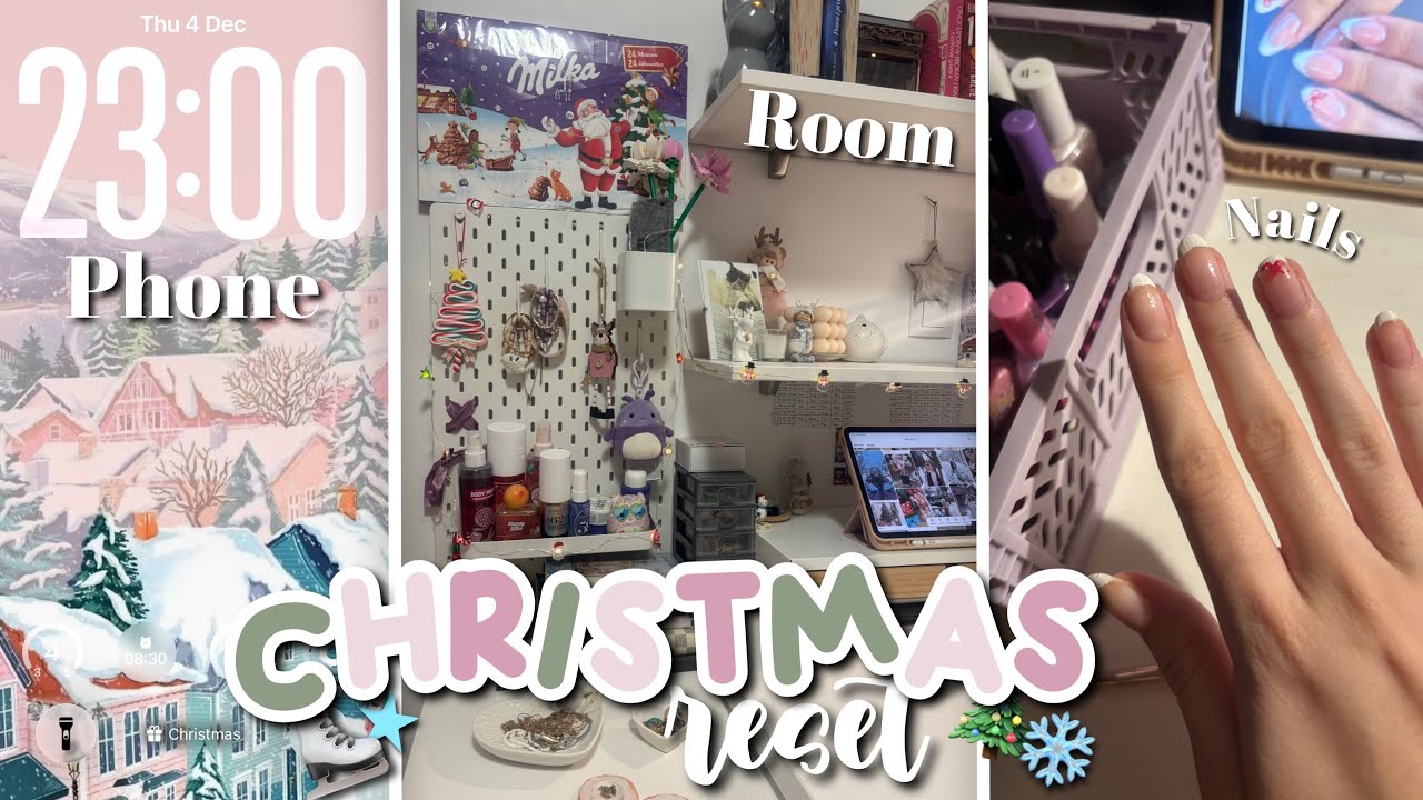 CHRISTMAS reset 🎄⛸️🧺 | bucket list, cleaning, phone tour…