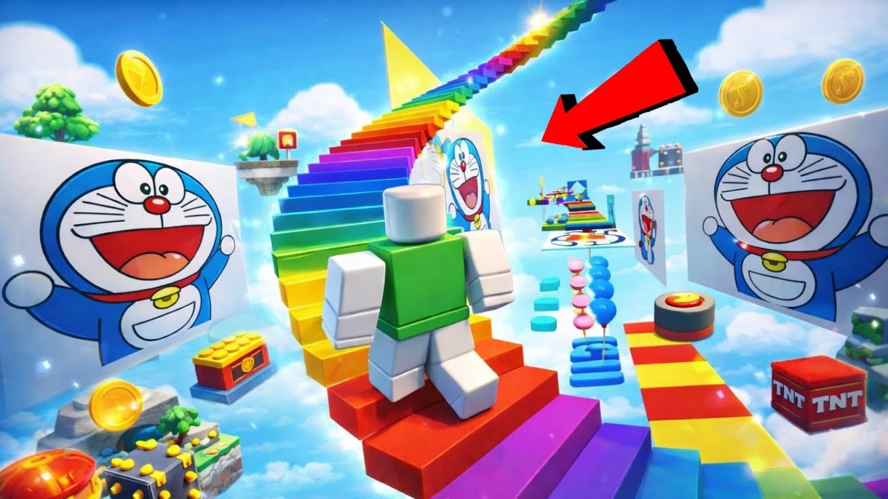 Roblox Doraemon 💀Sky Obby – Beating Every Stage Like a Pro! 🚀