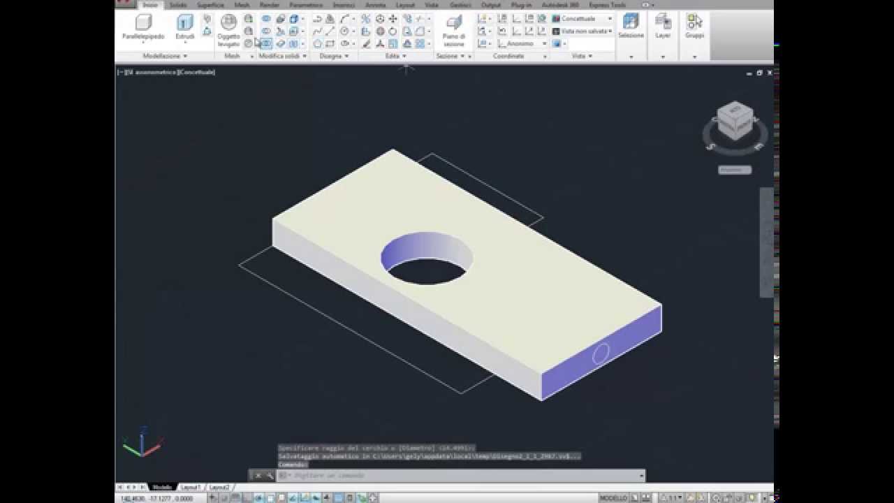 Premi e Trascina - L'Estrusione facile In AutoCAD