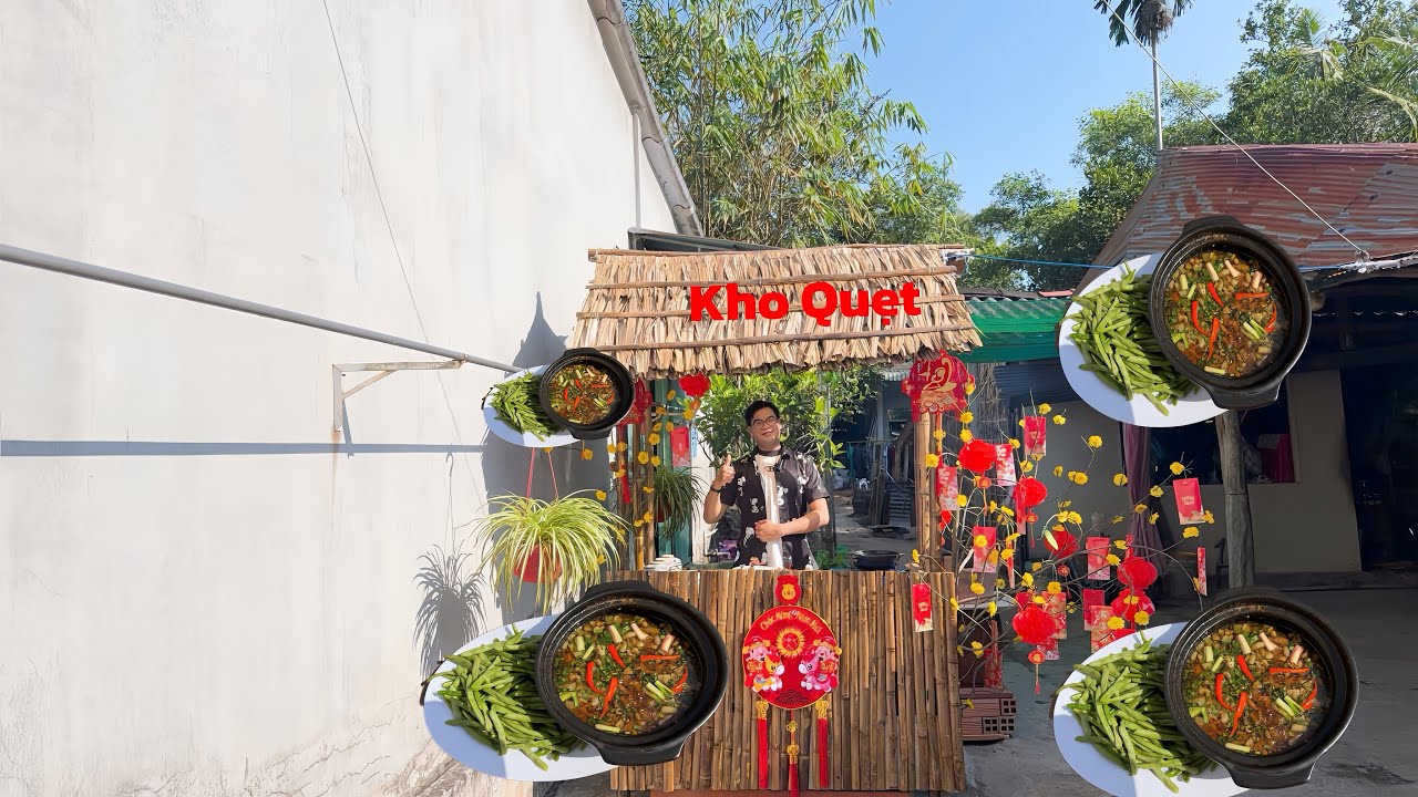 Kho quẹt dễ ăn, hao cơm, kèm theo đậu luộc giữ được độ ngọt của đậu, màu đẹp 