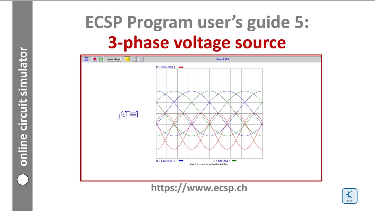 user's guide www.ecsp.ch: 3-phase source with transient reactance [circuit simulator]