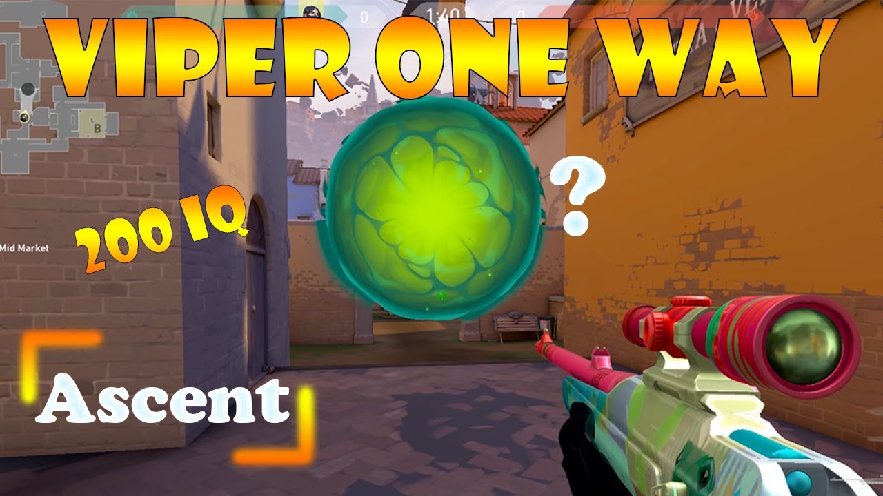 Valorant Best viper one way smokes on Ascent | viper 1 way smoke ascent | Viper ascent lineups |