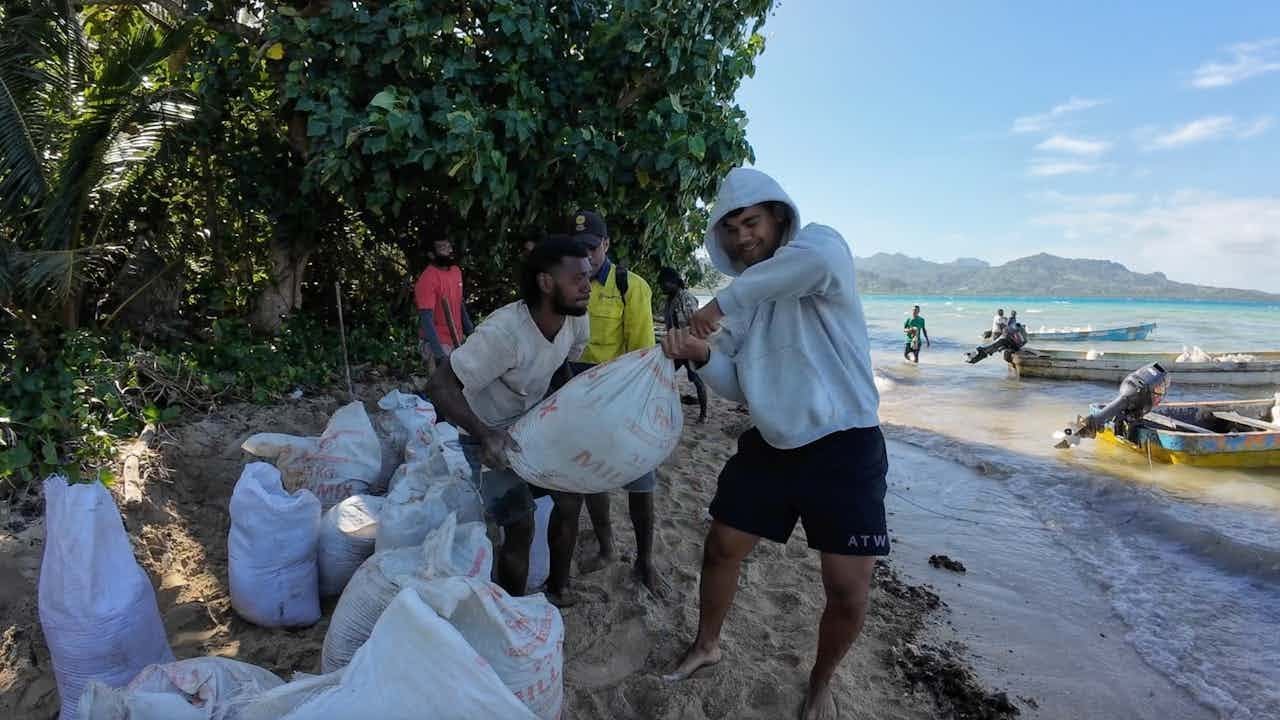 Seawall Work With My Siblings🇫🇯🇩🇰