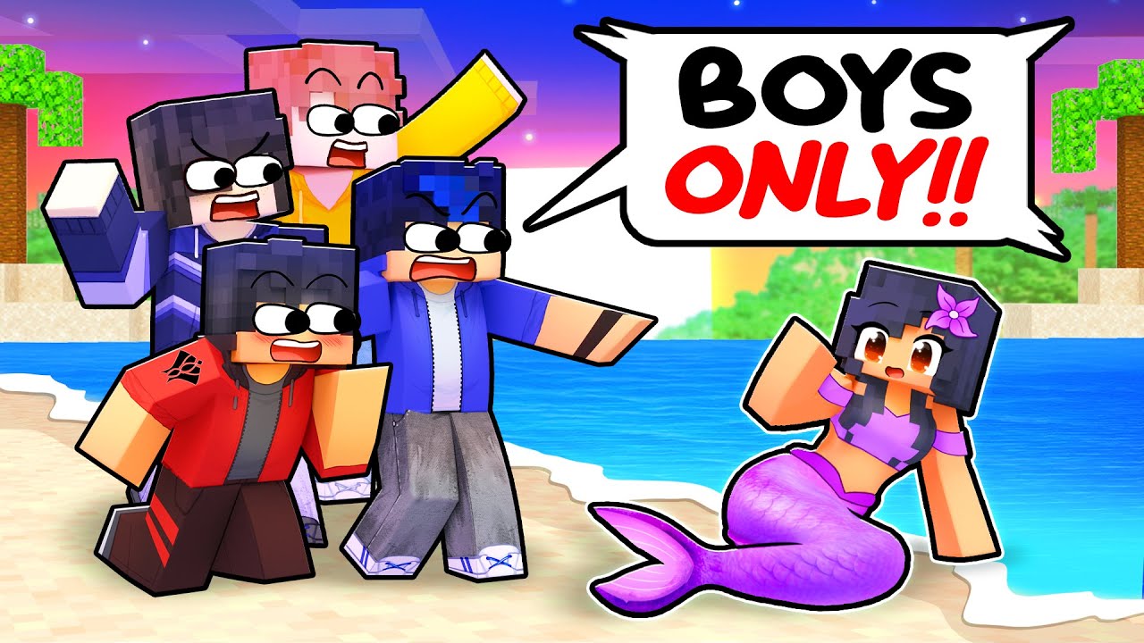 ONE MERMAID on a BOYS ONLY Island!