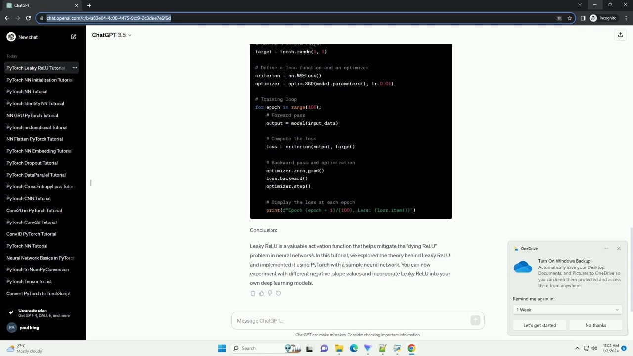 nn leakyrelu pytorch