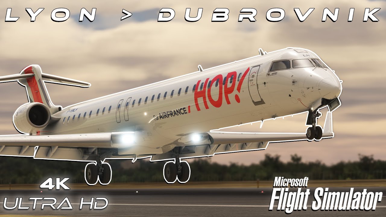 MSFS in 2024 | CRJ1000 | HYPER REALISTIC FLIGHT | LYON ✈ DUBROVNIK | RTX 3090TI | 4K