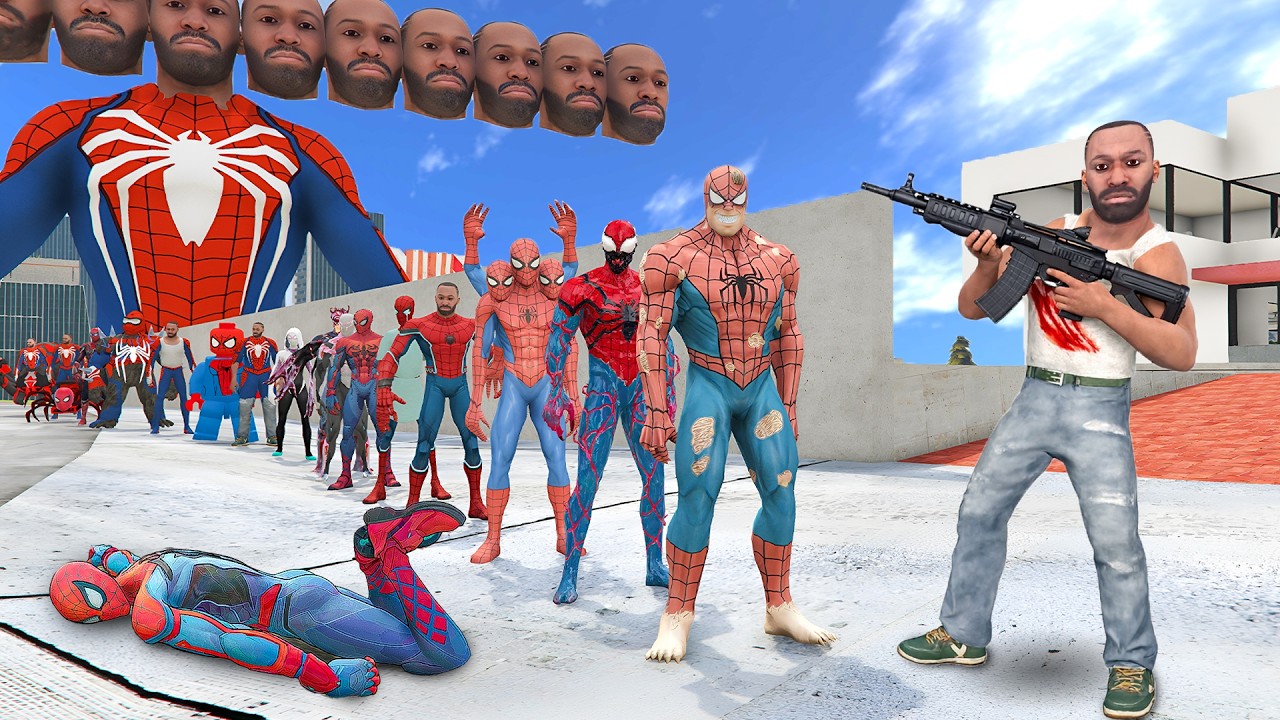 Franklin’s One Bullet Vs 1000 Spiderman😱 In Indian Bike Driving 3d