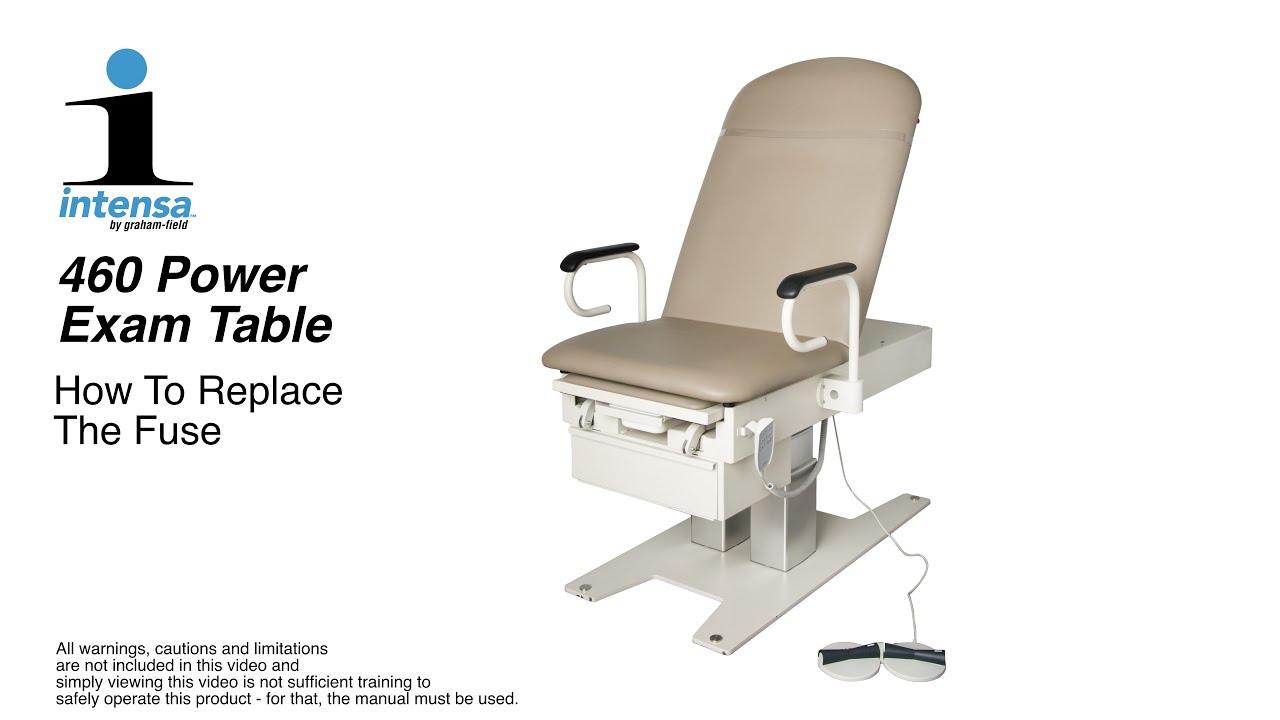 Intensa&trade; 460 Power Exam Table: How To Replace The Fuse