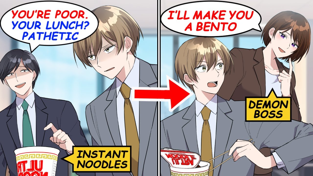 I get mocked by a rich coworker for living on cup noodles. My Demon Boss makes me a bento!? [Manga]