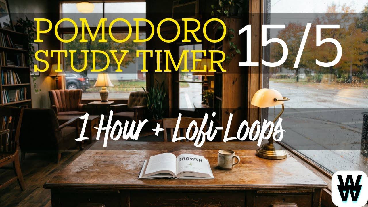 Pomodoro Study Timer 15 x 5 | Lo-Fi Study Loops