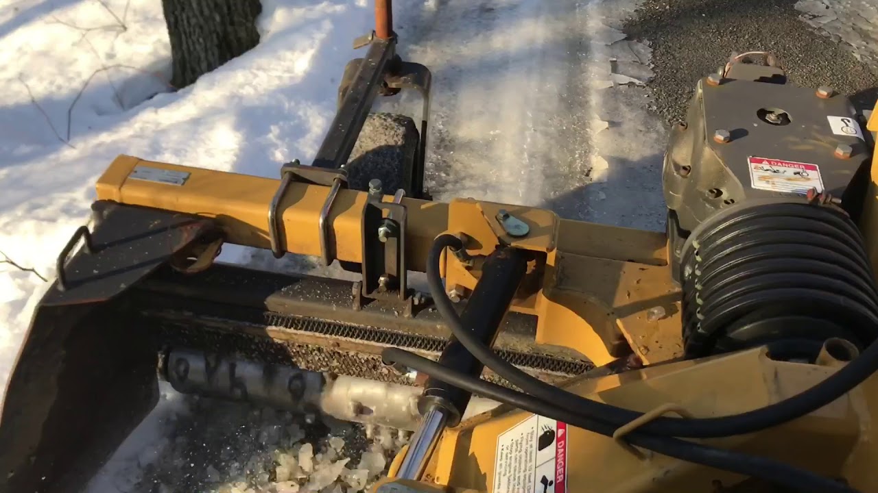 Ripping up the ice on the driveway