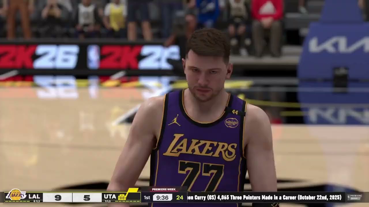 LAL (1-0) vs UTA (0-2) - Luka and King James carried the Lakers on a close win against the Jazz!