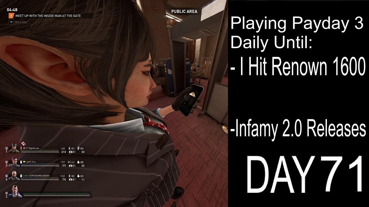 Playing Payday 3 Daily Until I Hit Renown 1600 Or Infamy 2.0 (Day 71)